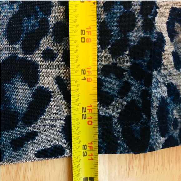 Stunning!SimontonSays•XL•Blue Leopard•Animal Print•Skirt•Pull On Metallic Thread - Picture 7 of 10